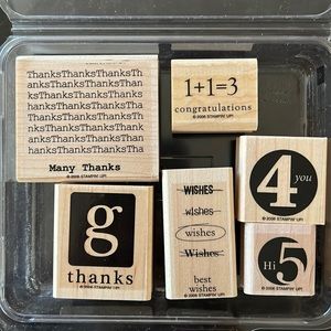 Stampin’ Up! PLAY ON WORDS 6 piece rubber stamp set
